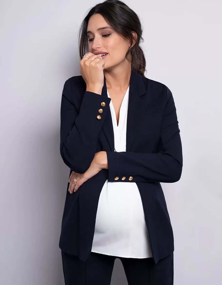 Sale Seraphine Blazer Premama Ponte Azul Marino