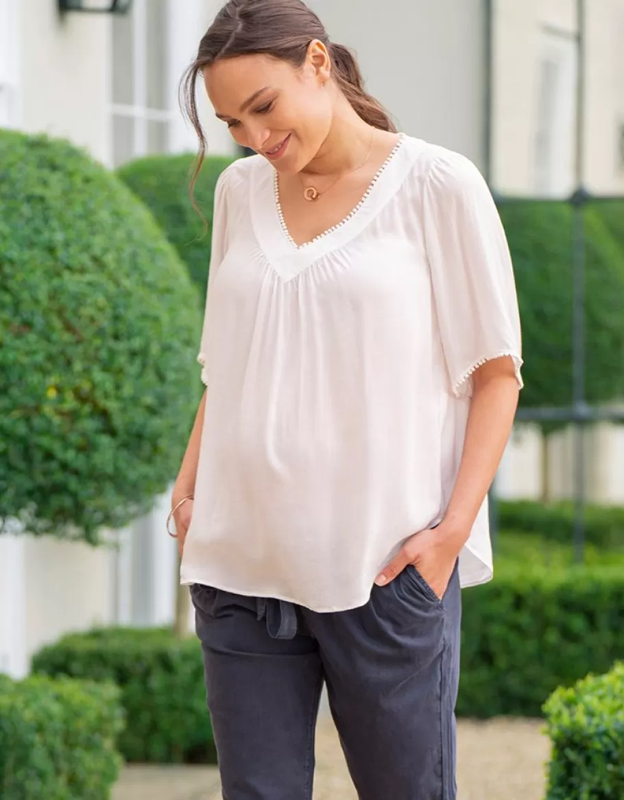 Discount Seraphine Blusa Premama Blanca Bohemia