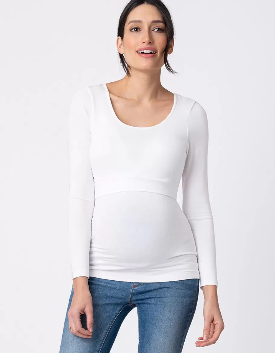 Clearance Seraphine Camiseta Lactancia Premama- Pack De 2 Blanco Y Negro