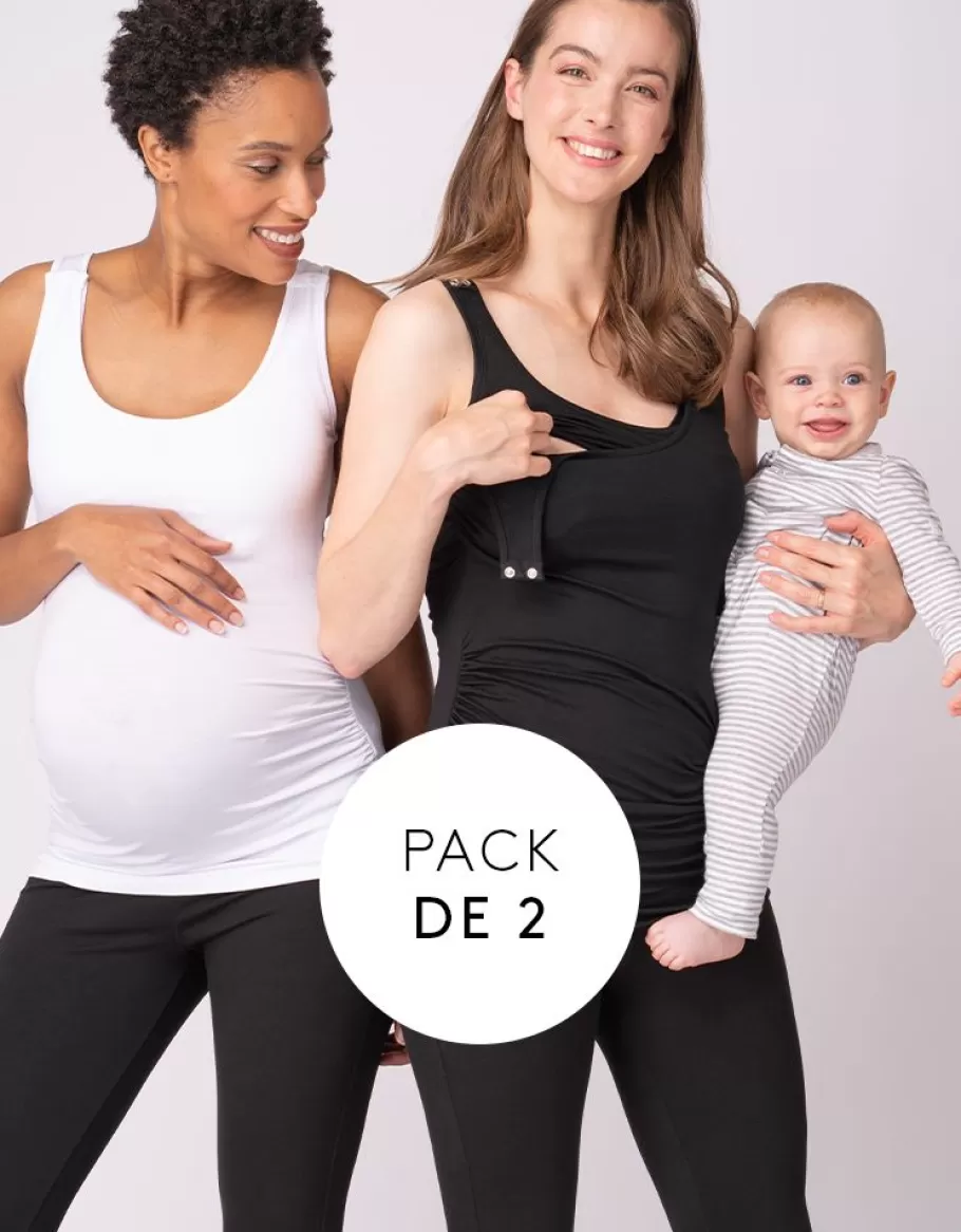 Discount Seraphine Camisetas Lactancia Premama - Pack De Dos