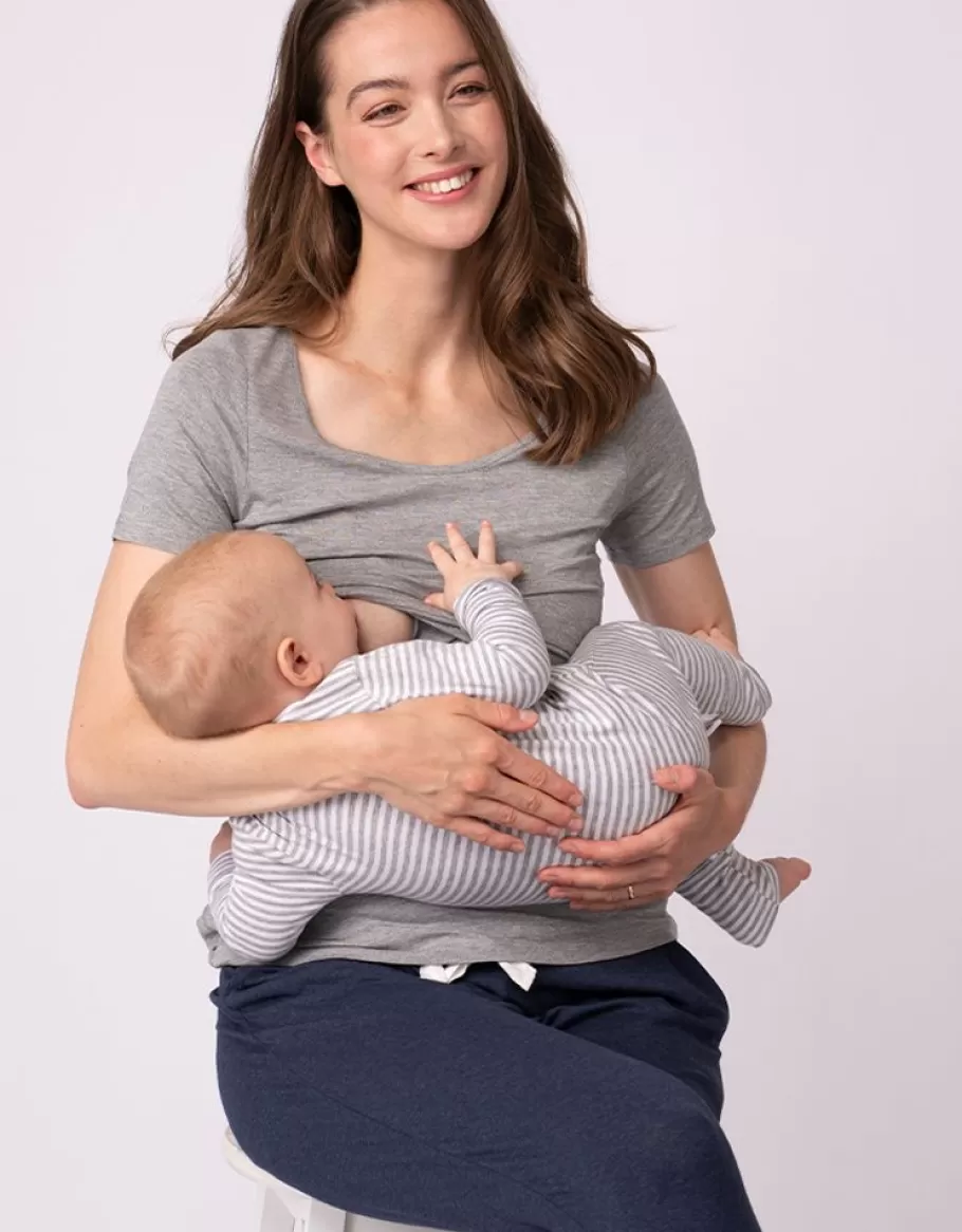 Cheap Seraphine Camisetas Premama Y Lactancia Gris & Azul Marino