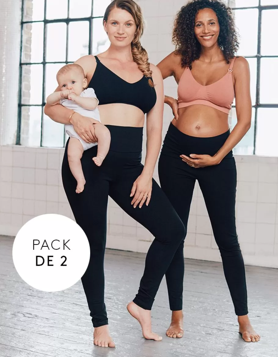 Cheap Seraphine Leggings Premama De Algodon Negro - Pack De 2