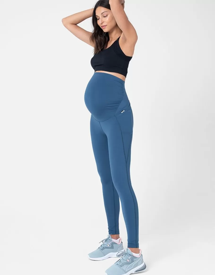 Fashion Seraphine Leggings Premama Deportivos Support Soft-Touch Azules