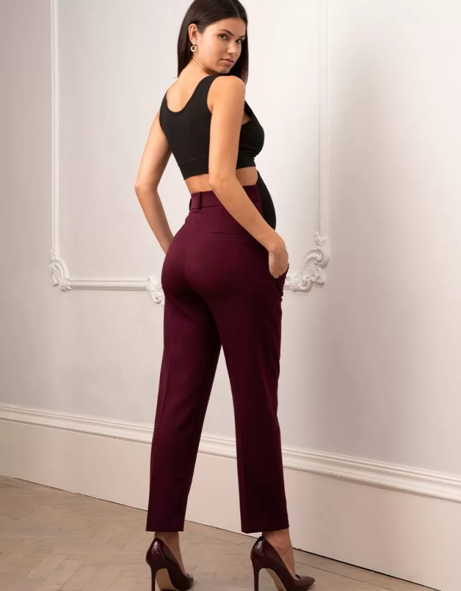 Discount Seraphine Pantalon Ajustado De Premama Ciruela