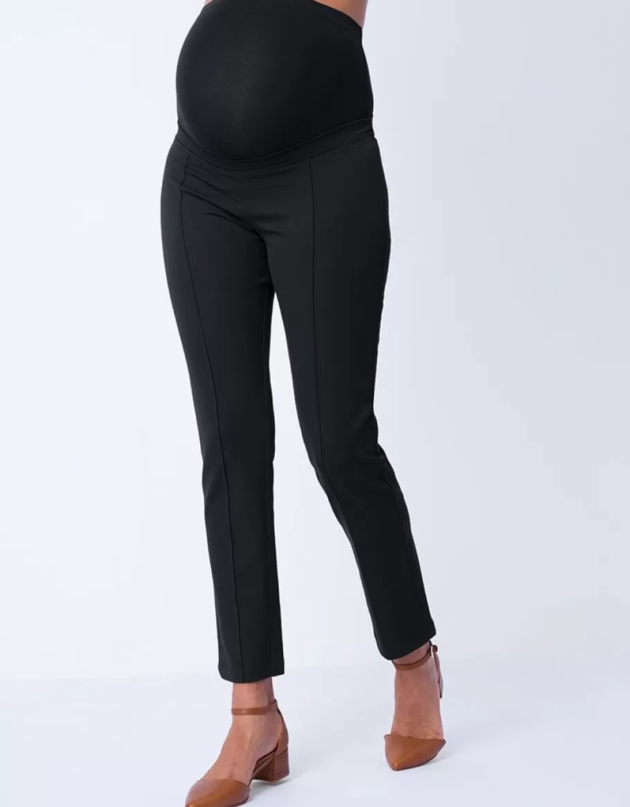 Clearance Seraphine Pantalones Negros De Premama Slim Leg - Sobre Vientre