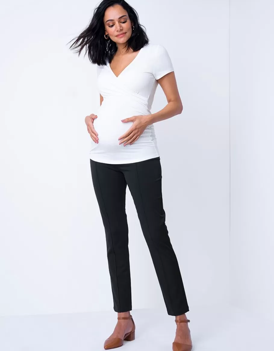 Clearance Seraphine Pantalones Negros De Premama Slim Leg - Sobre Vientre