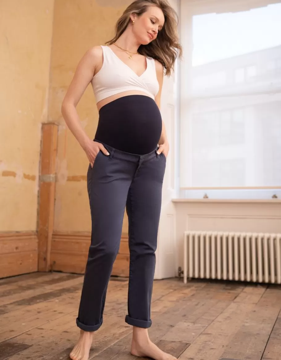 Cheap Seraphine Pantalones Premama Con Banda Alta -Azul Marino