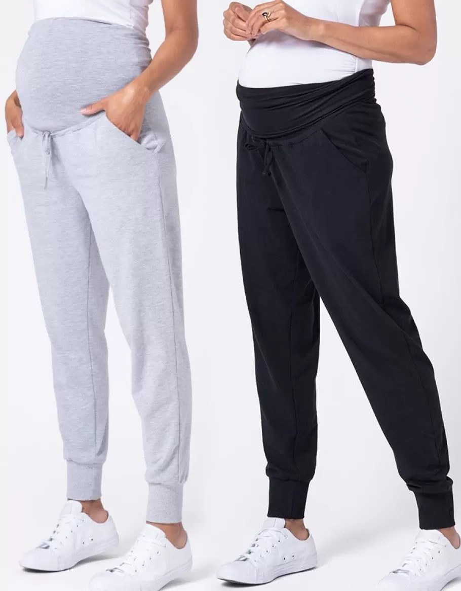 Store Seraphine Pantalones Premama De Chandal - Pack De 2 Gris & Negro