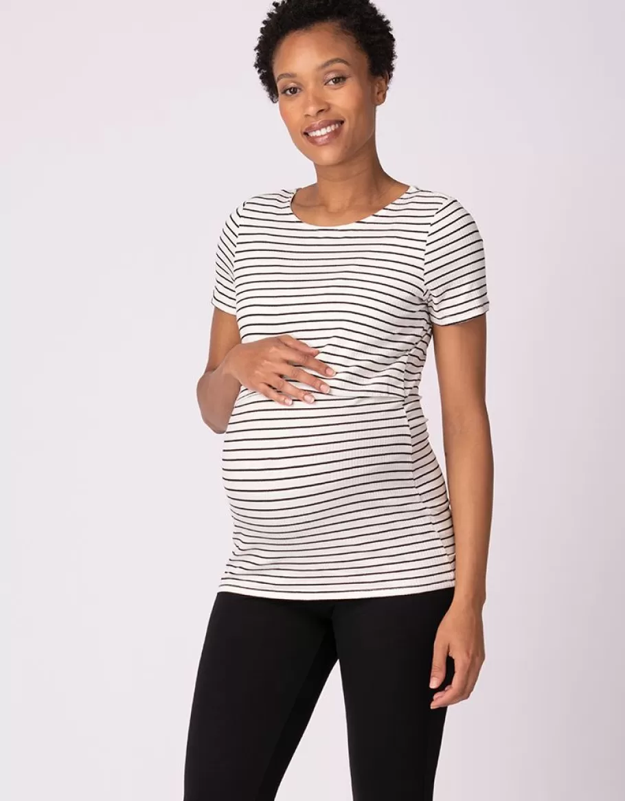 New Seraphine Paquete De Dos Camisetas De Rayas Premama A Lactancia Esenciales