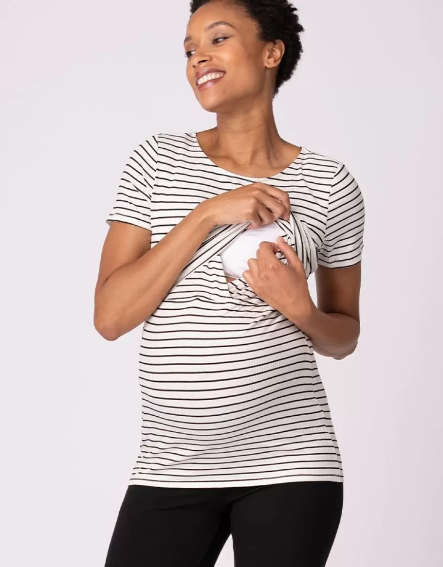 New Seraphine Paquete De Dos Camisetas De Rayas Premama A Lactancia Esenciales