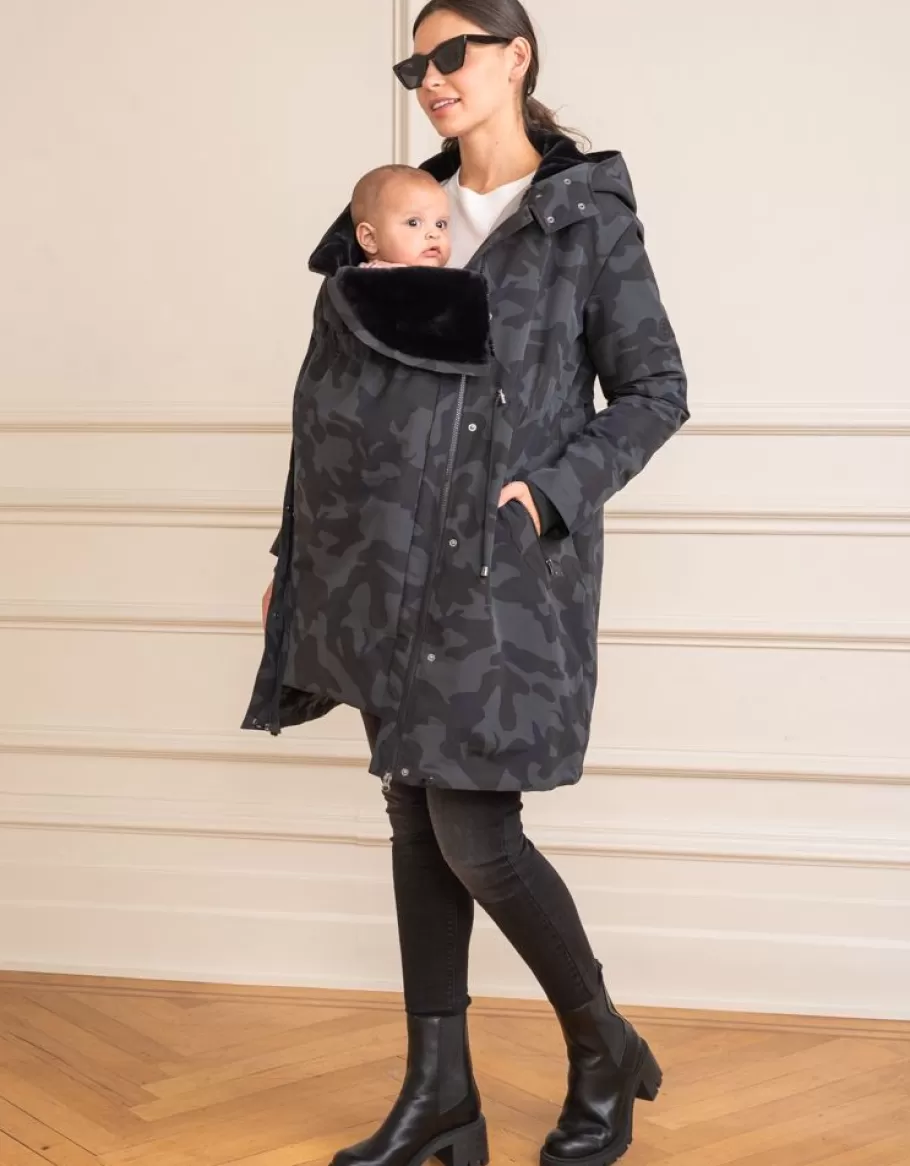 Best Seraphine Parka De Premama Y Porteo 3 En 1 De Camuflaje