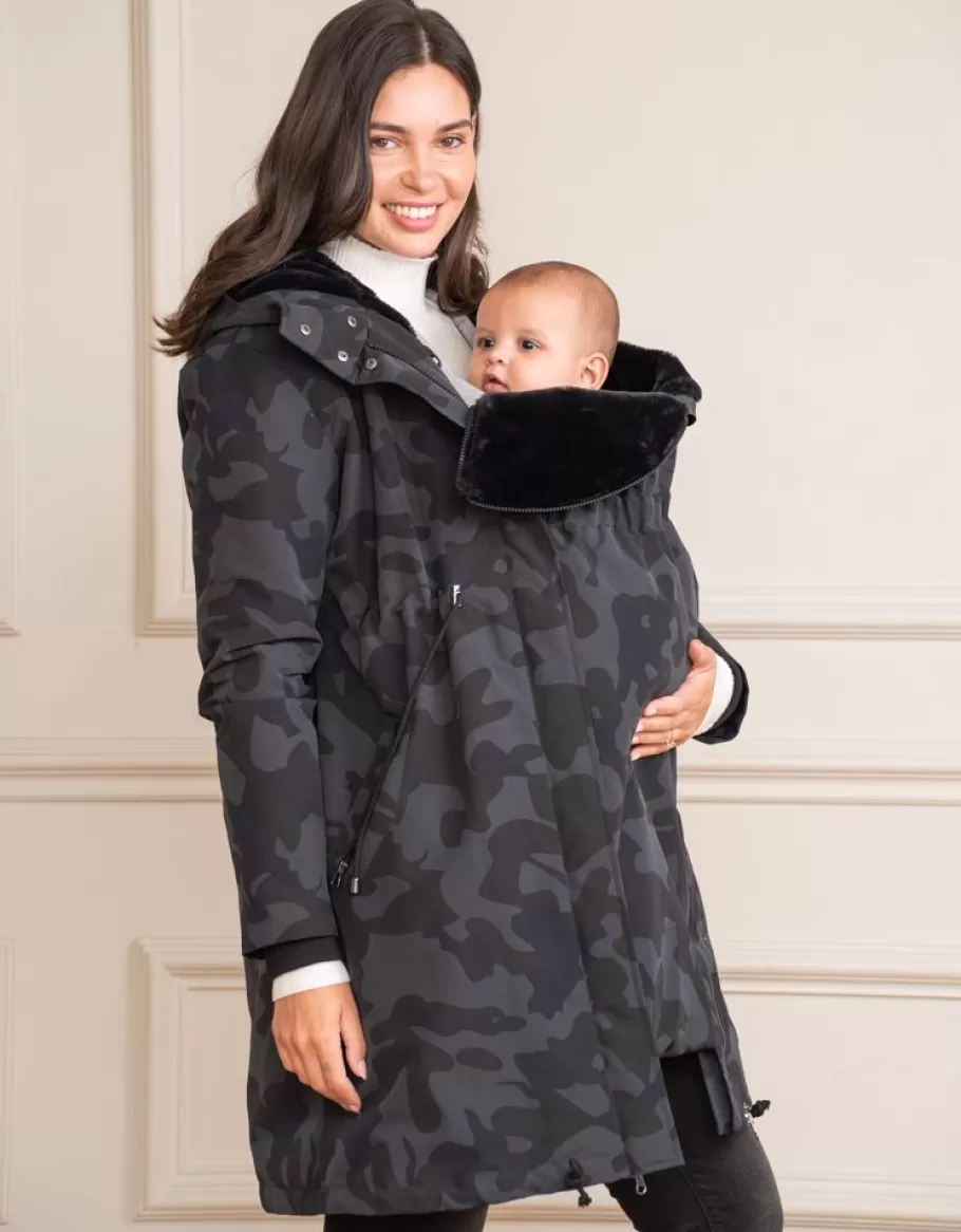 Best Seraphine Parka De Premama Y Porteo 3 En 1 De Camuflaje