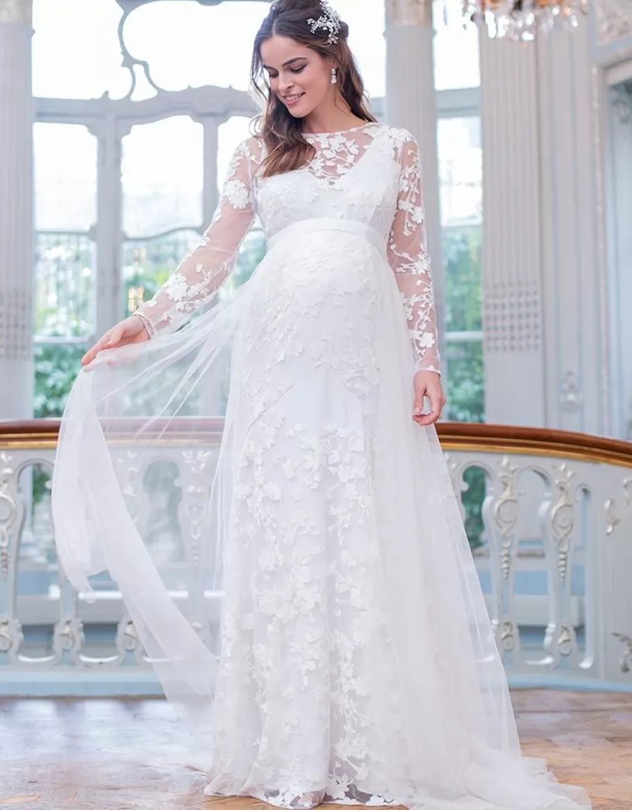 New Seraphine Sobrefalda Nupcial Premama De Tul