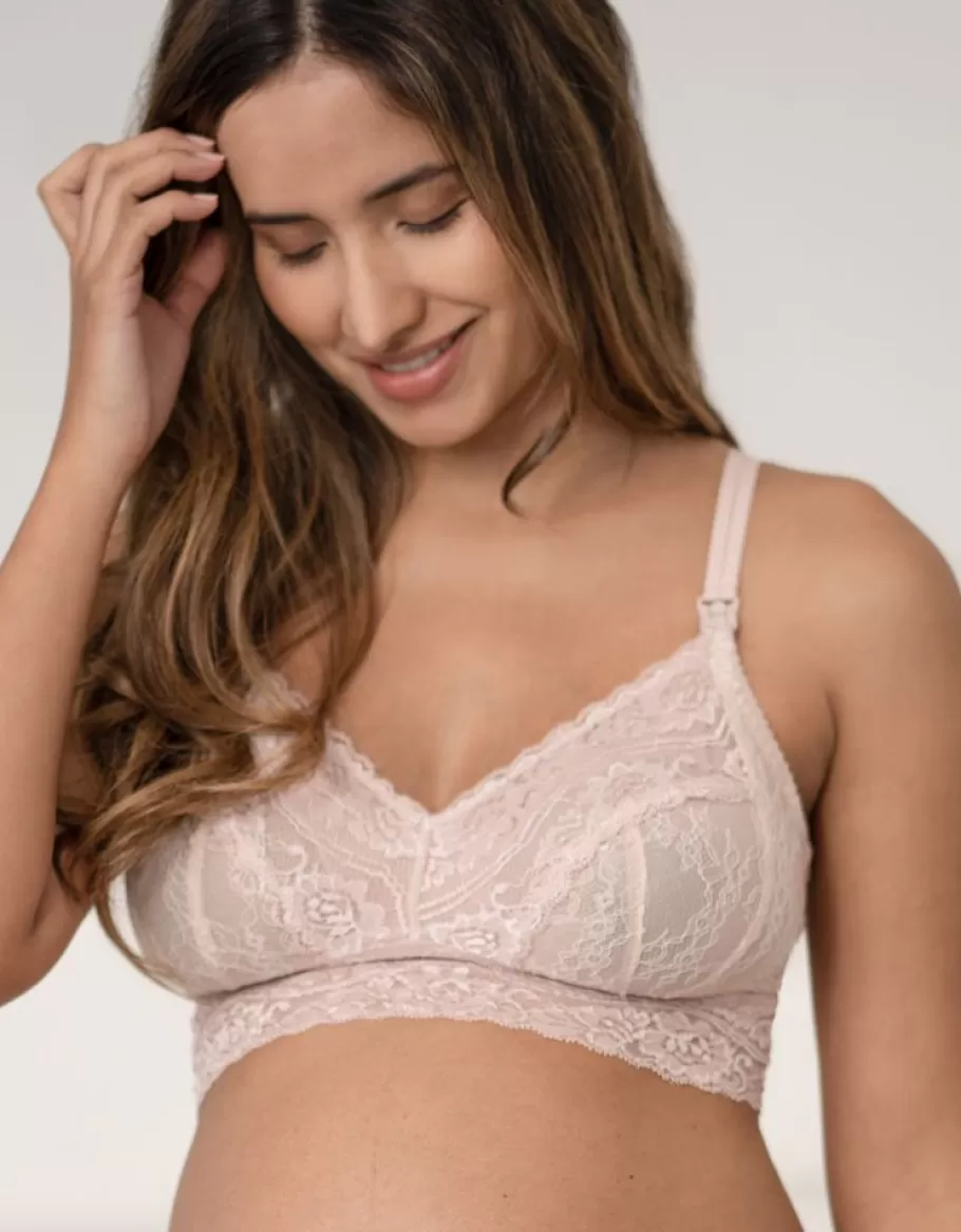 New Seraphine Sujetador Lactancia Premama De Encaje Bralette - Rosa