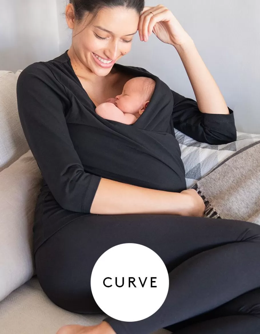 Best Sale Seraphine Top Piel Con Piel En Algodon De Color Negro De La Coleccion Curve