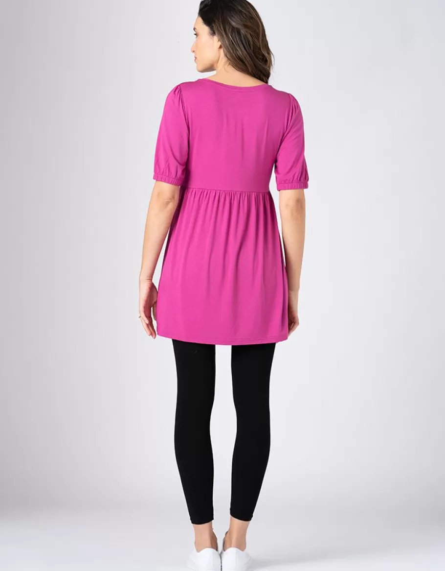 Flash Sale Seraphine Top Tunica Rosa Con Escote En V De Maternidad A Lactancia