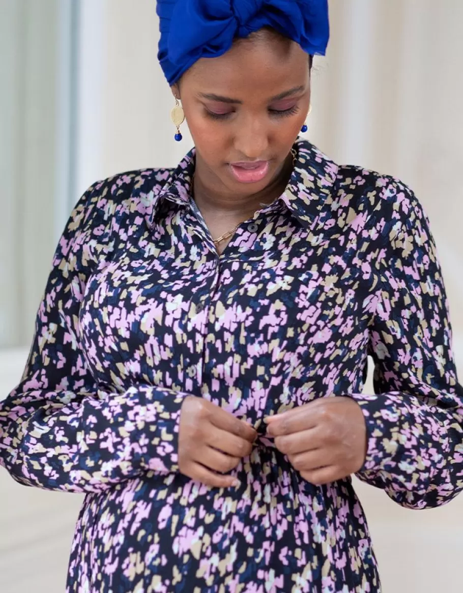 New Seraphine Tunica Con Cinturon De Maternidad A Lactancia - Estampado Floral