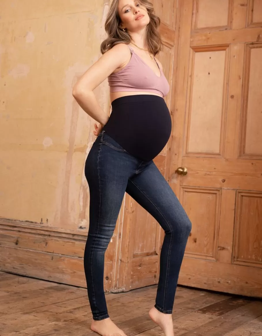 Cheap Seraphine Vaqueros Premama Super Skinny Sobre El Vientre - Azul Oscuro