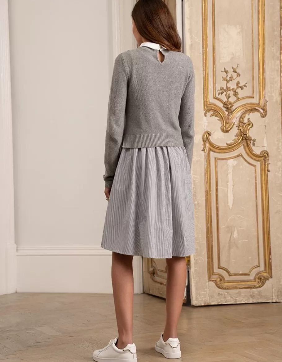 Fashion Seraphine Vestido Camisero Premama Y De Lactancia 2-En-1 En Color Gris