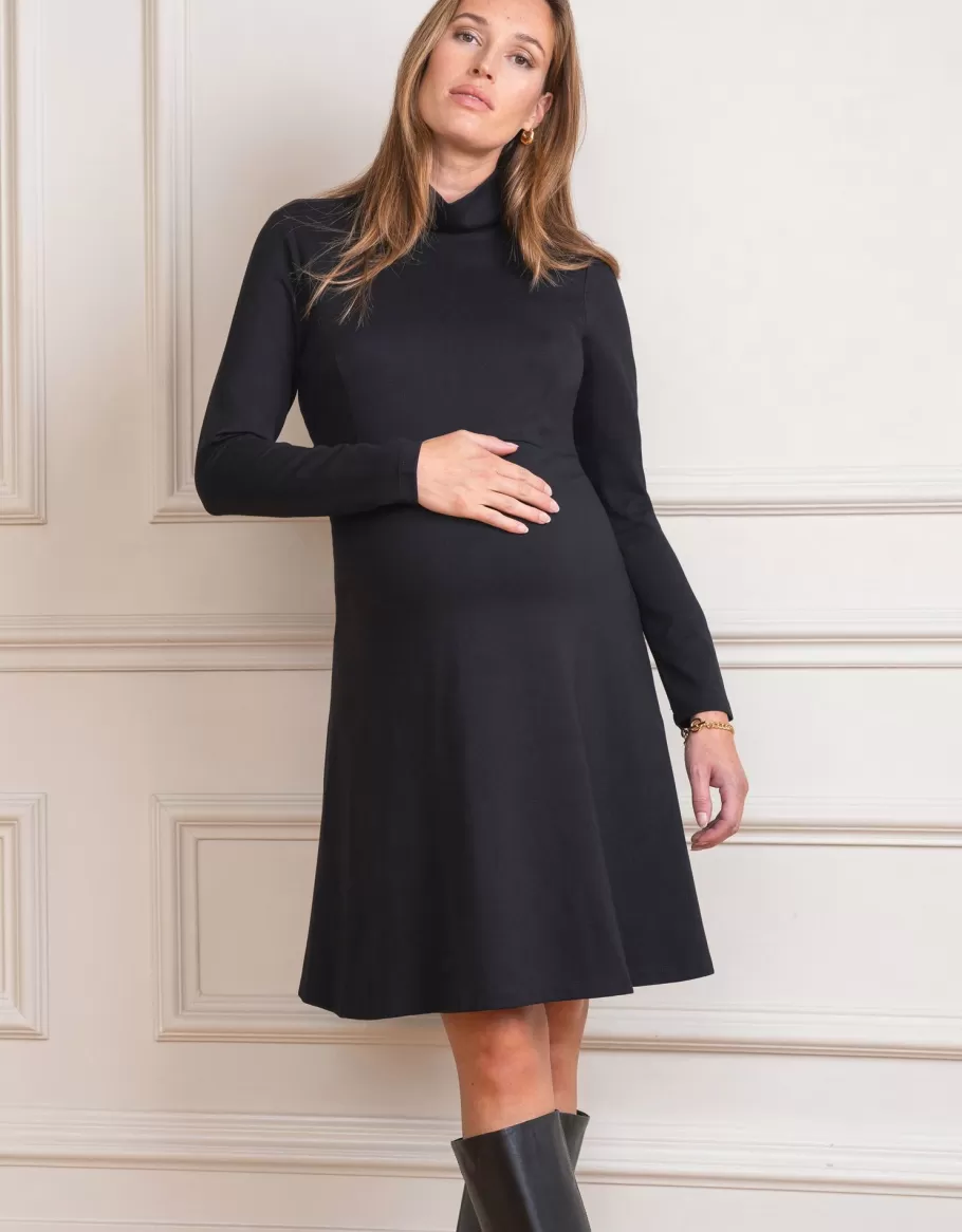 Discount Seraphine Vestido Premama Cuello Alto - Negro