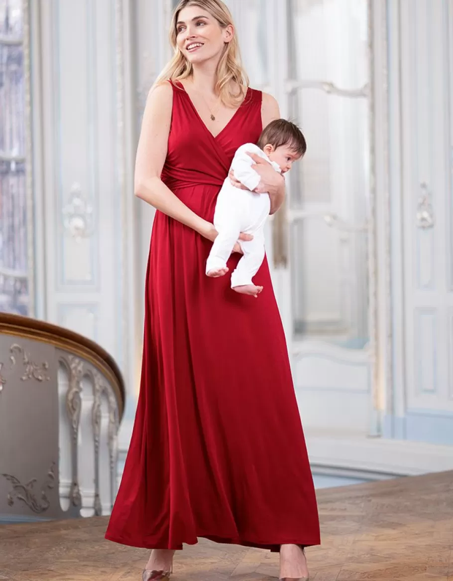 Sale Seraphine Vestido Premama De Fiesta Largo - Rojo