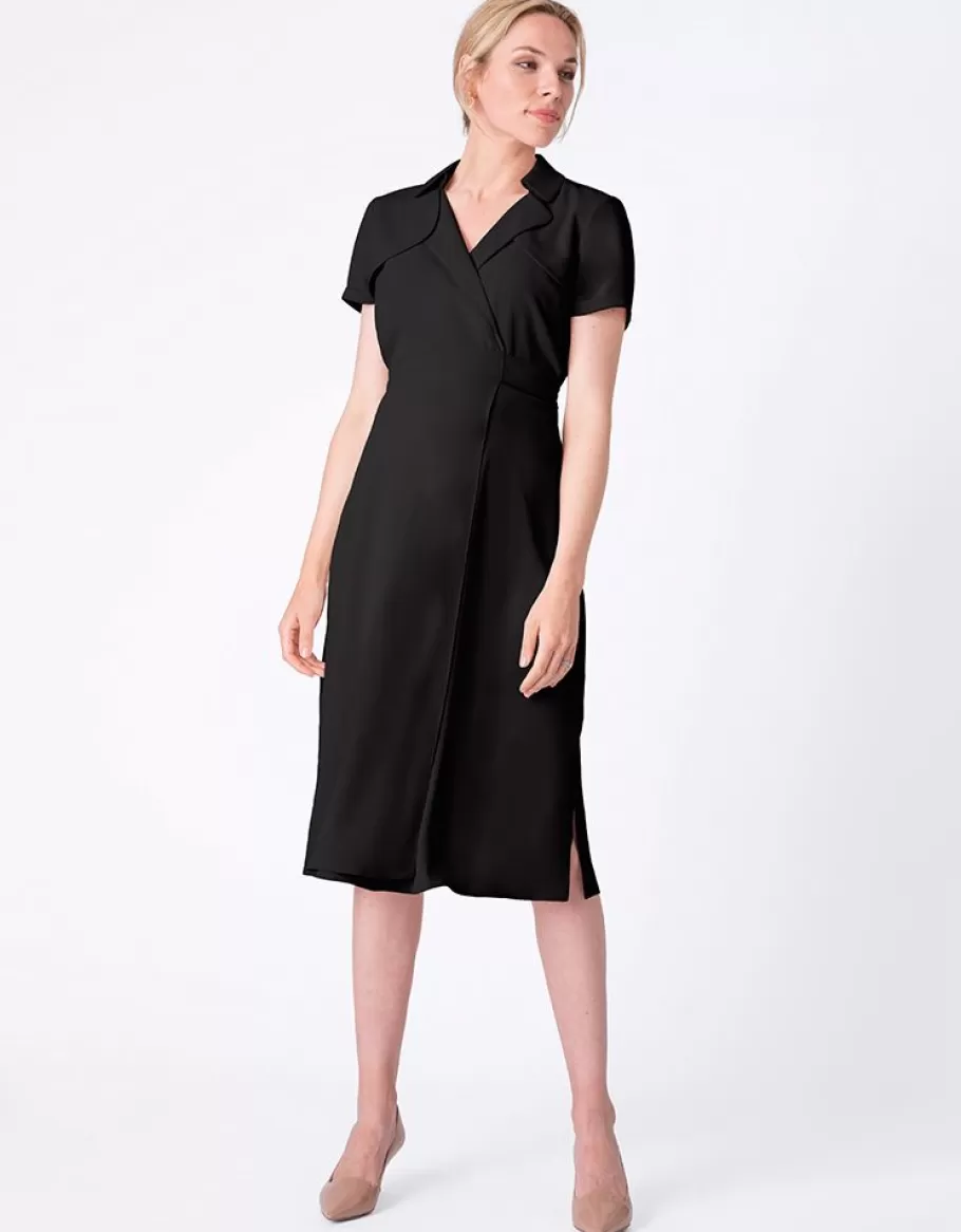 Store Seraphine Vestido Premama De Top Cruzado Negro