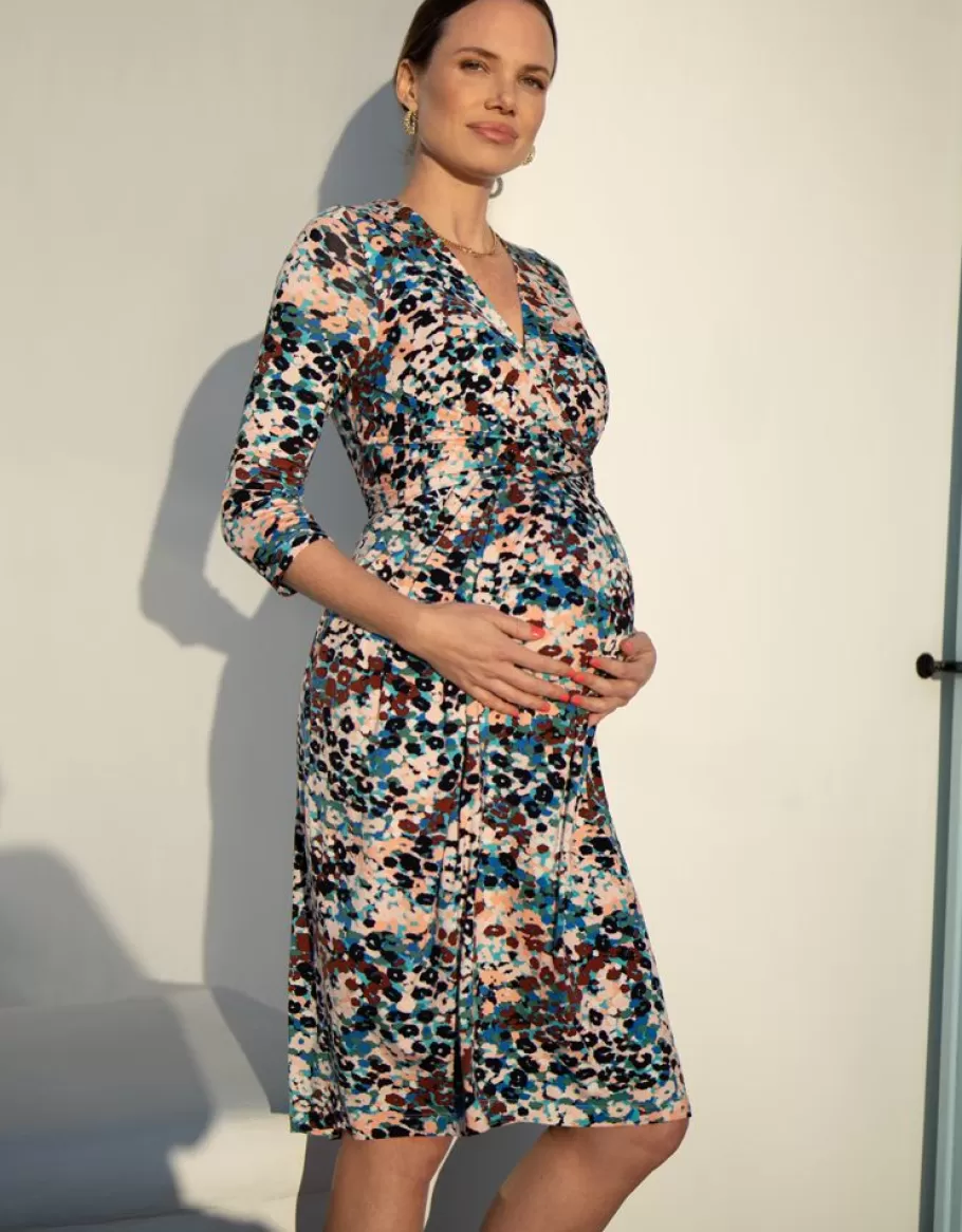 Best Sale Seraphine Vestido Premama Y De Lactancia De Punto Con Estampado Animal