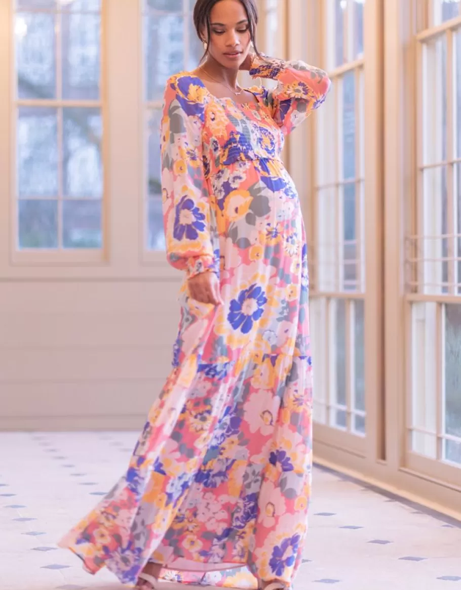 Best Sale Seraphine Vestido Premama Y Lactancia Boho Vintage Floral Maxi